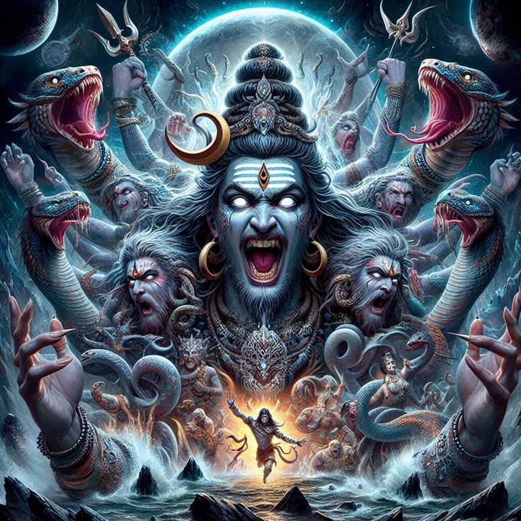 Lord Shiva in Rudra Avtar